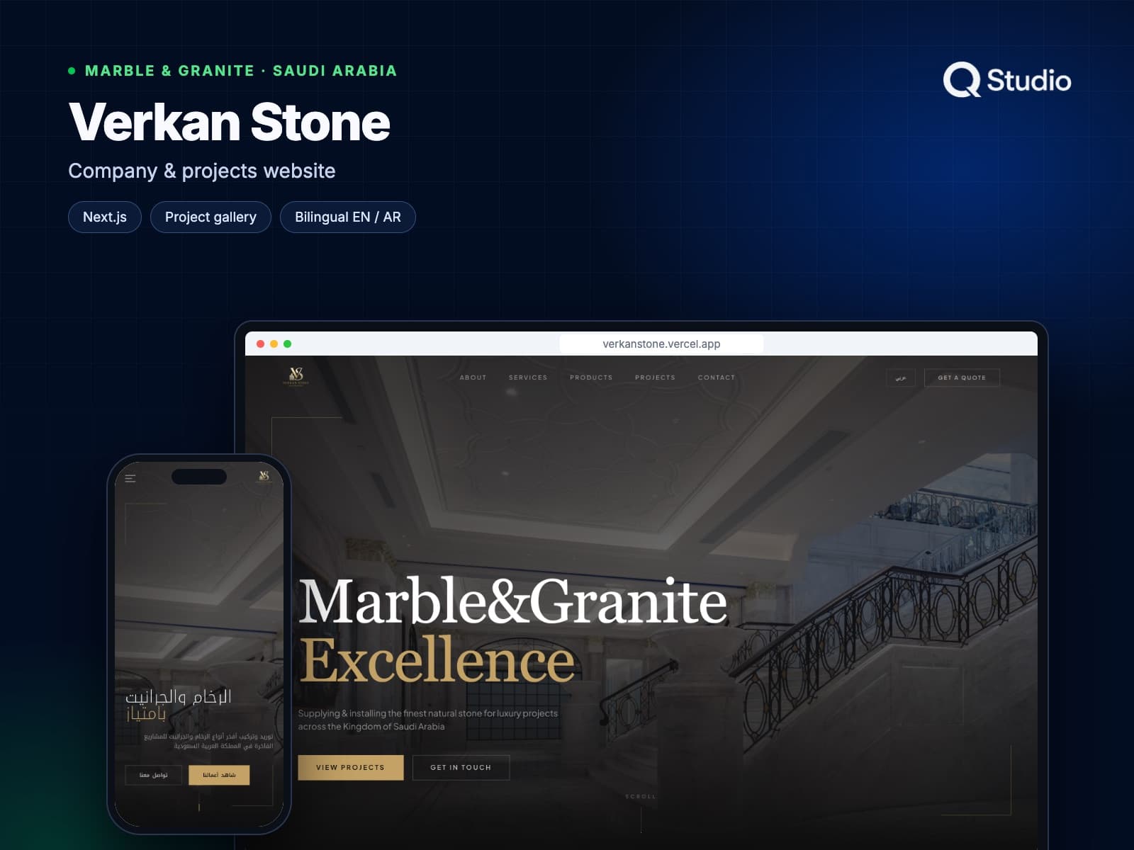 Verkan Stone: Company & projects website